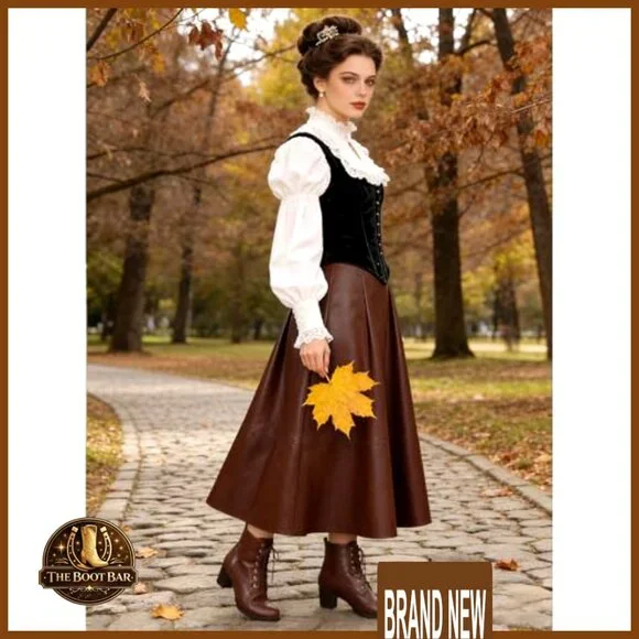 Chunky Heel Ankle Boots Lace Up Side Zip Dress Shoes Elegant Chic Retro - Picture 3 of 7